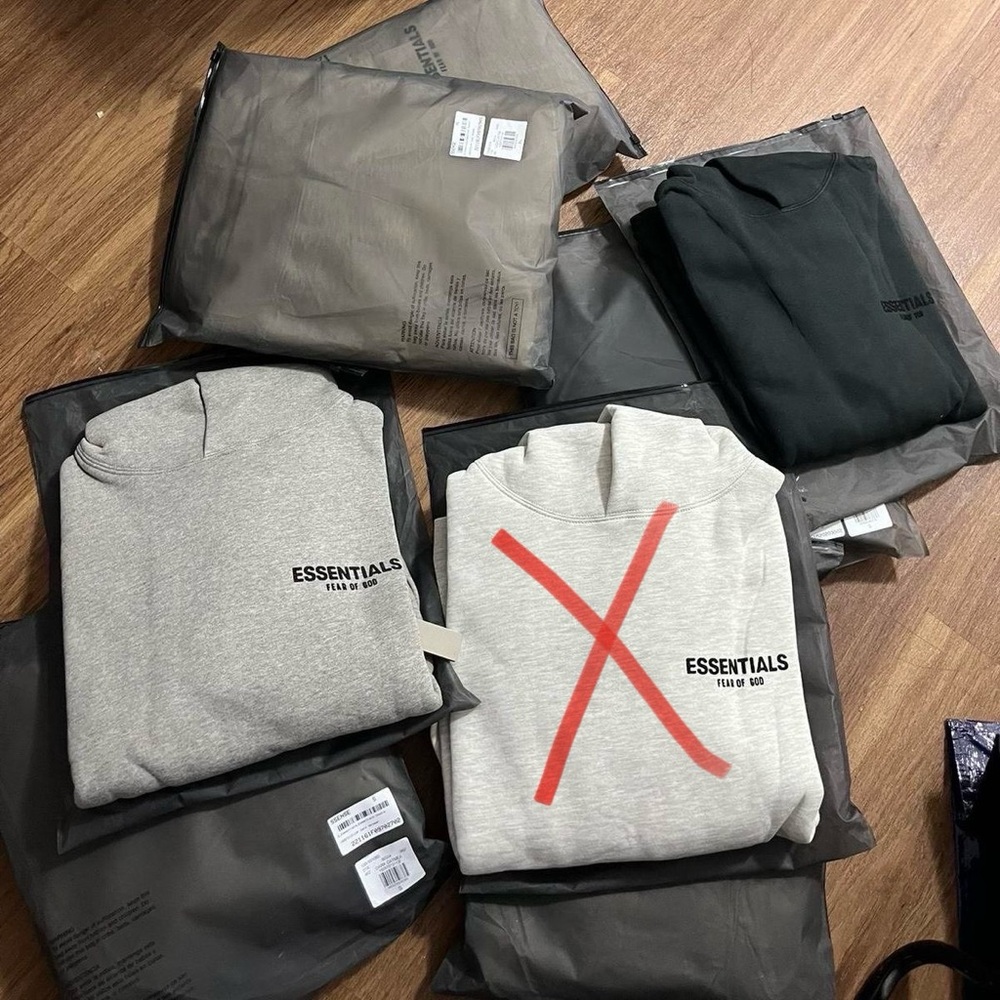 Fear of God Essentials Hoodie in Light Gray